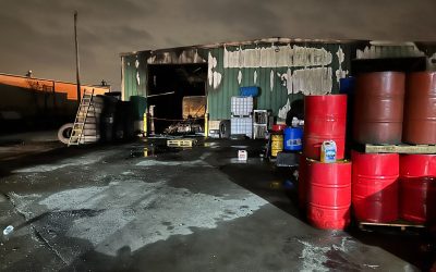 Truck Terminal Fire Causes Hazardous Chemical Spill