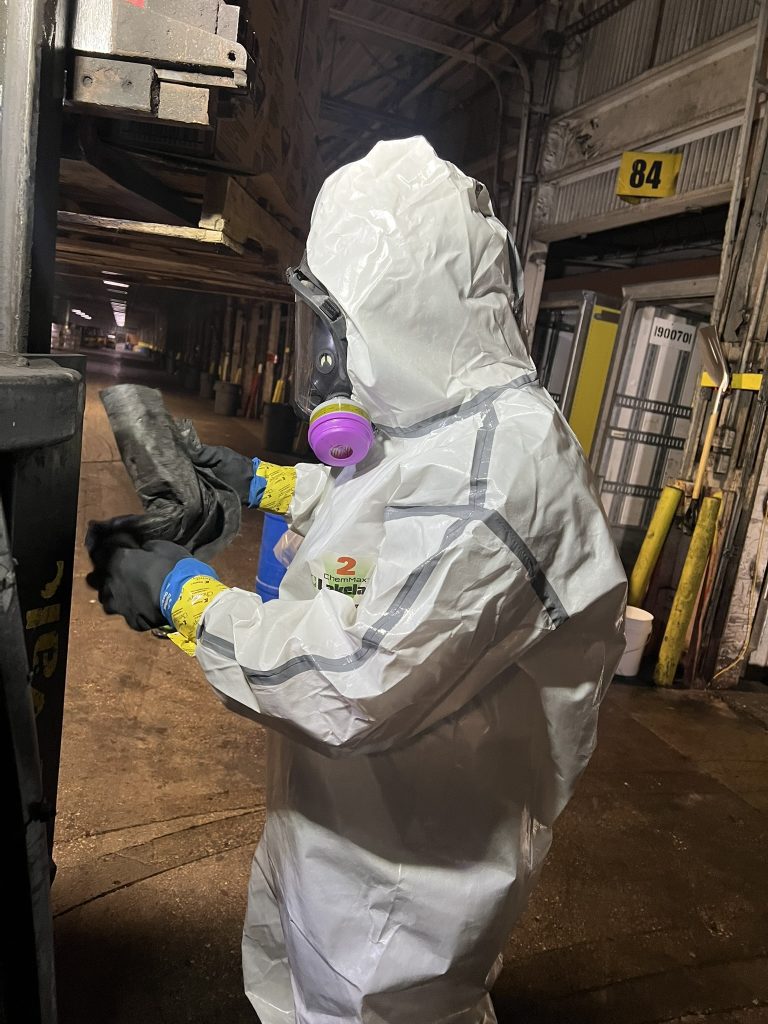 respirators used for hazardous chemical spill cleanup