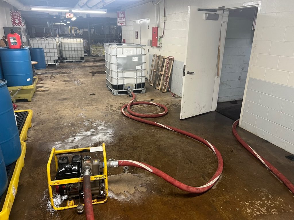 wastewater spill shop vac