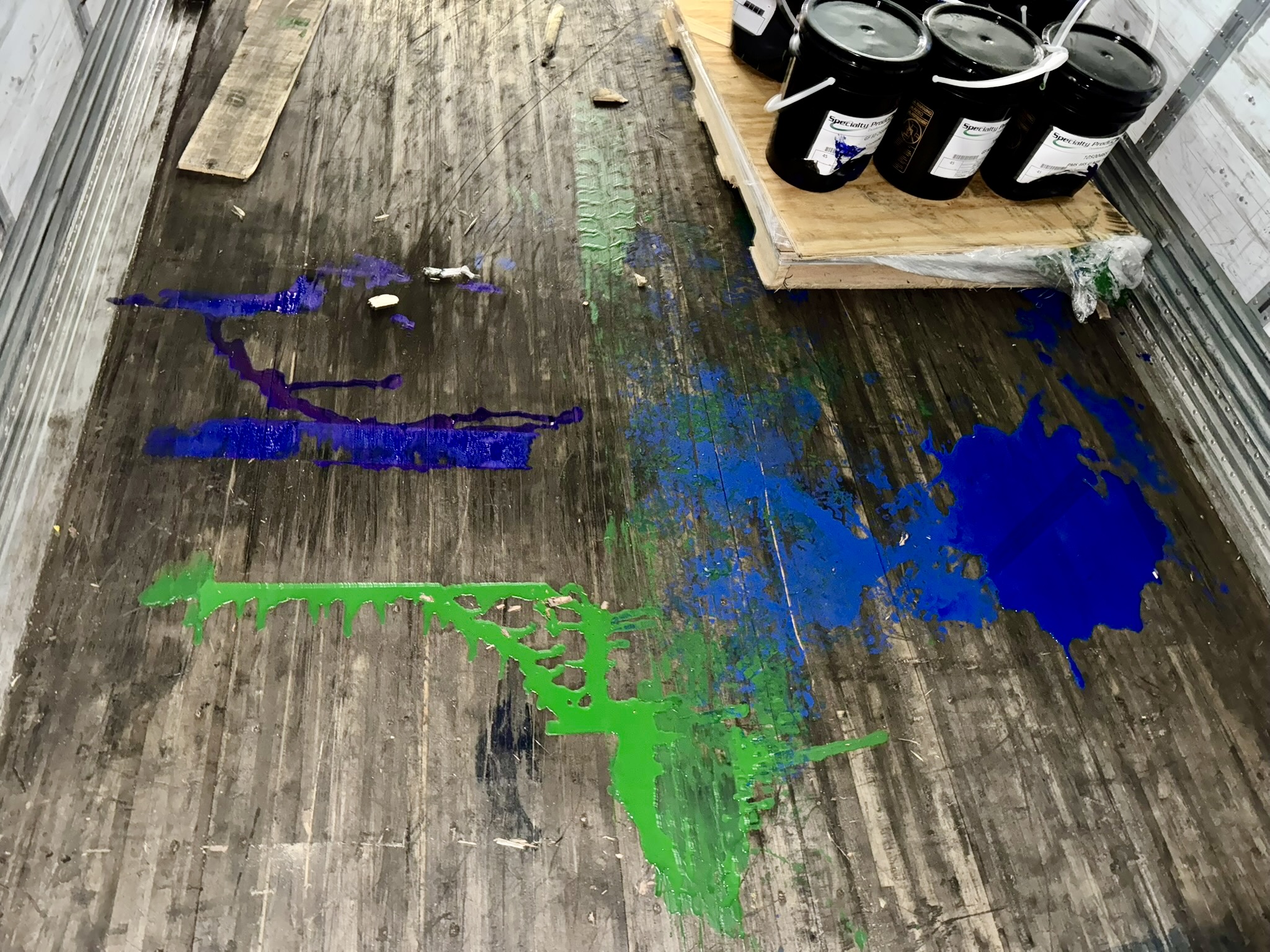 Chemical Spill Cleanup of ink spill