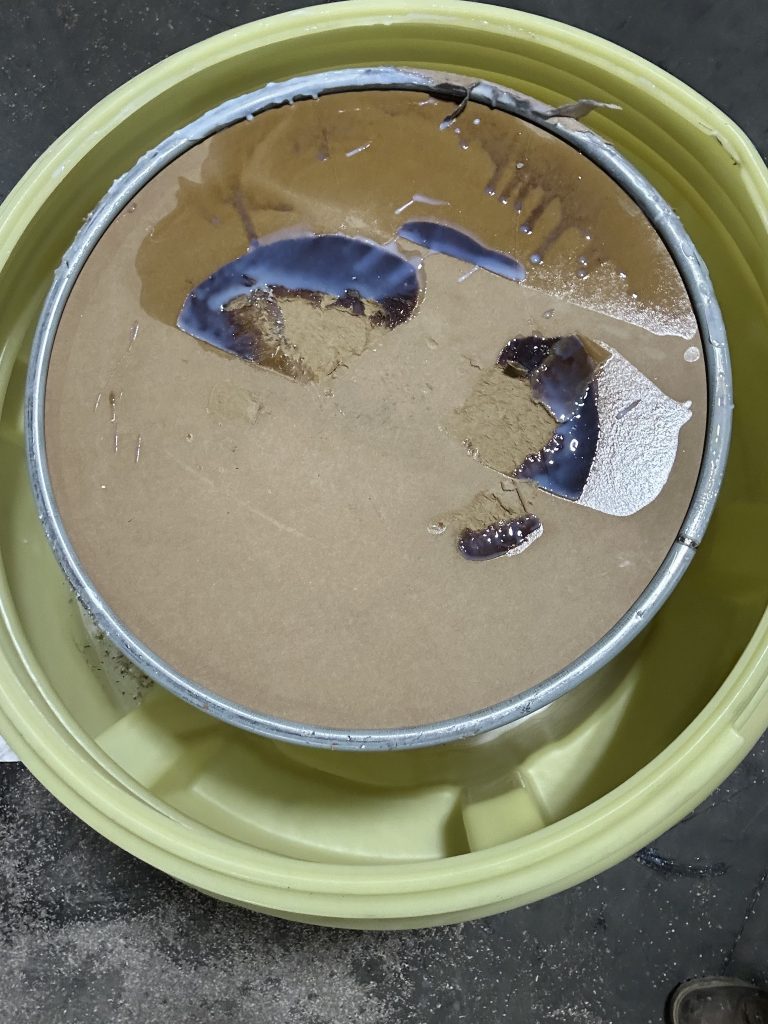 drums with poly liner for spill cleanup