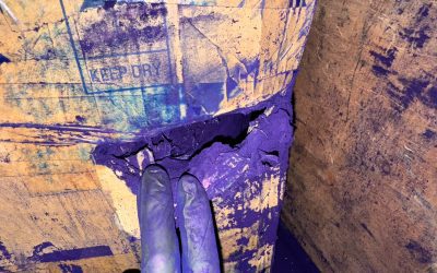 Spill Cleanup: Blue Pigment Spill