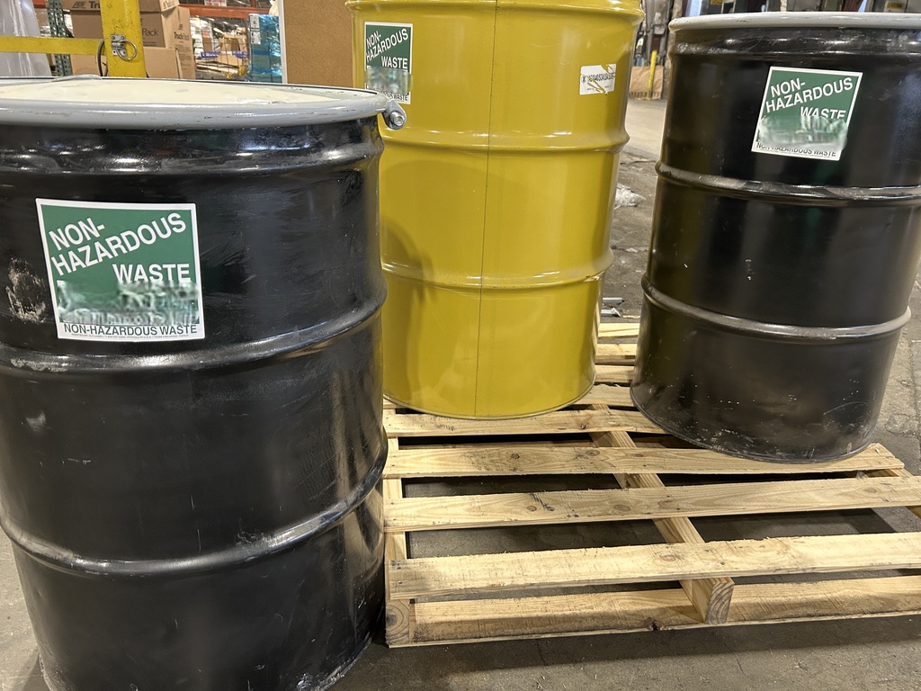 barrels of waste for disposal