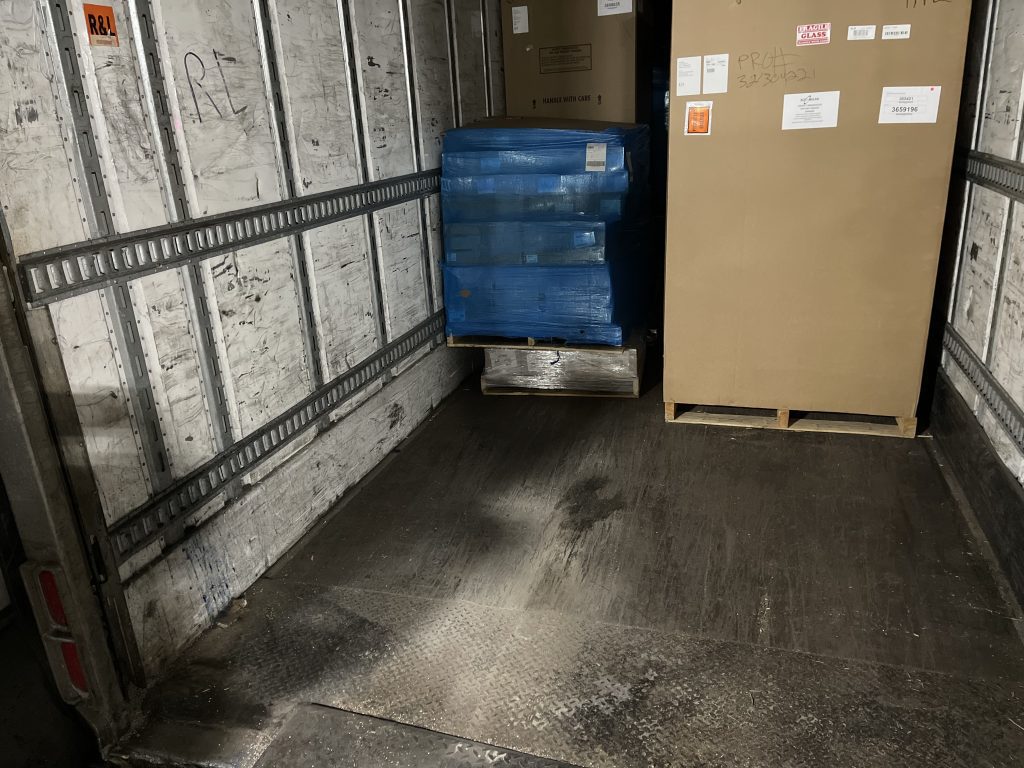 trailer clean after paint spill