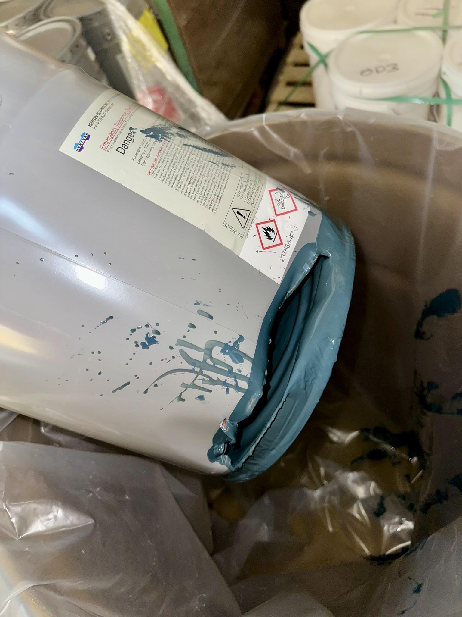 spilled paint